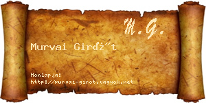 Murvai Girót névjegykártya